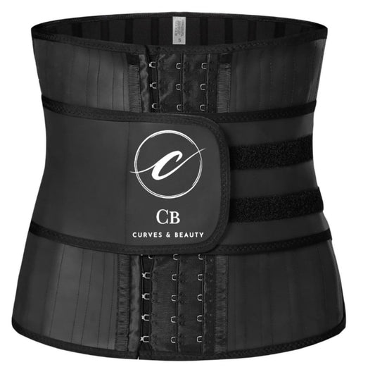 Double compression waist trainer