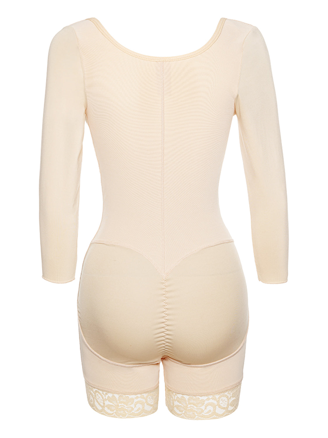 Full Size Zipper Long Sleeve Shapewear