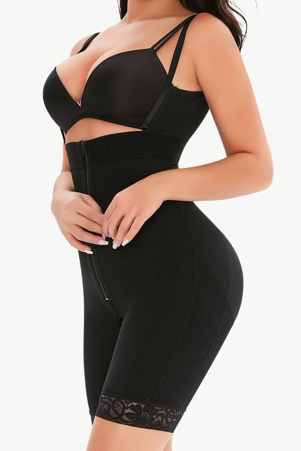 Mid thigh under bust zipper shaper