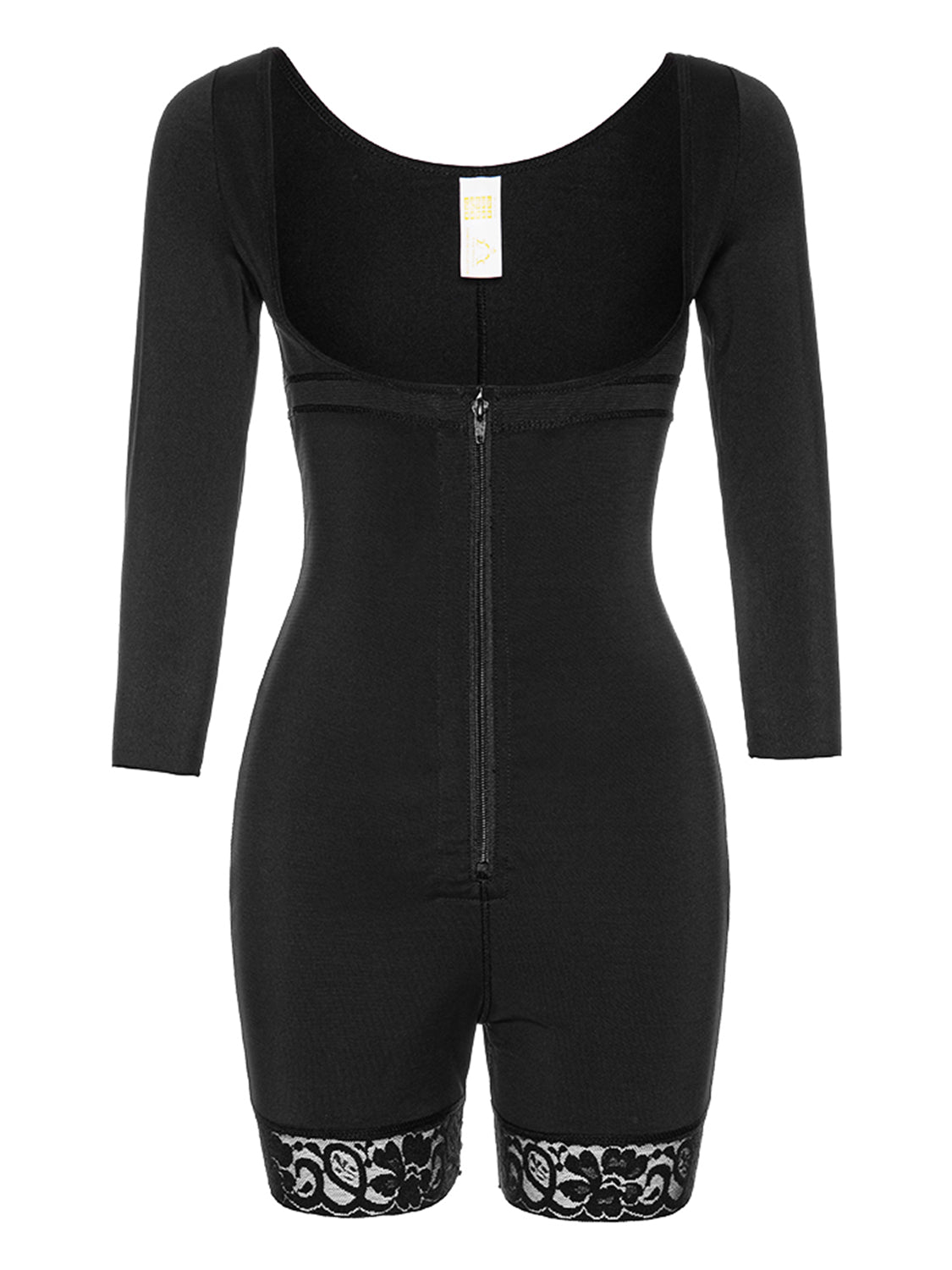 Full Size Zipper Long Sleeve Shapewear